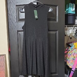 Wild Fable Black Sparkle Midi Dress